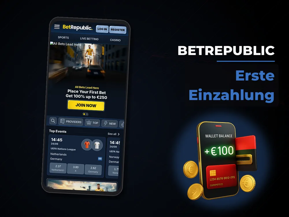 Betrepublic - Erste Einzahlung
